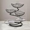 Modern European 3-Tier Metal Fruit Basket