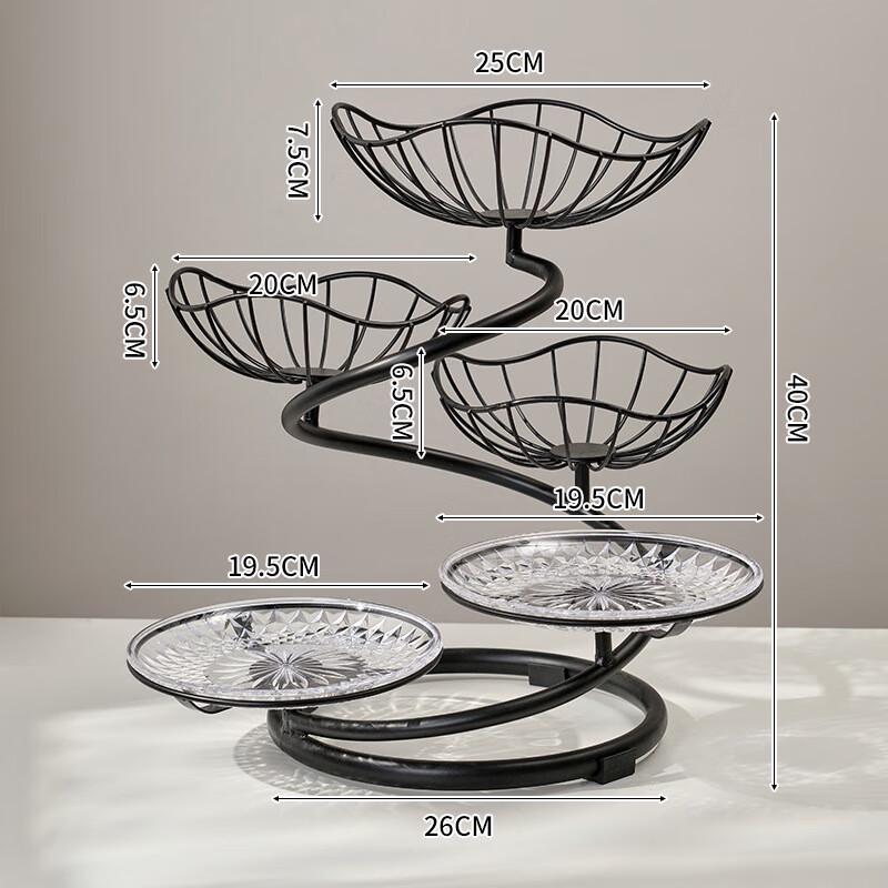 

Modern European 3-Tier Metal Fruit Basket