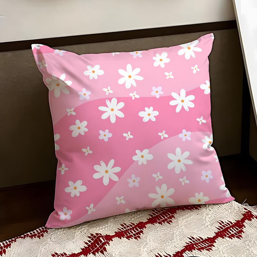 Colorful Daisies Cushion Cover Reversible Soft Durable Pillow Cover Home  Car MultiScene Use for Daily Comfort
