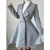 Manteaux en Laine pour Femmes Manches Longues Col Rabattu Vestes Dames Automne Hiver Vêtements d'Extérieur Manteau