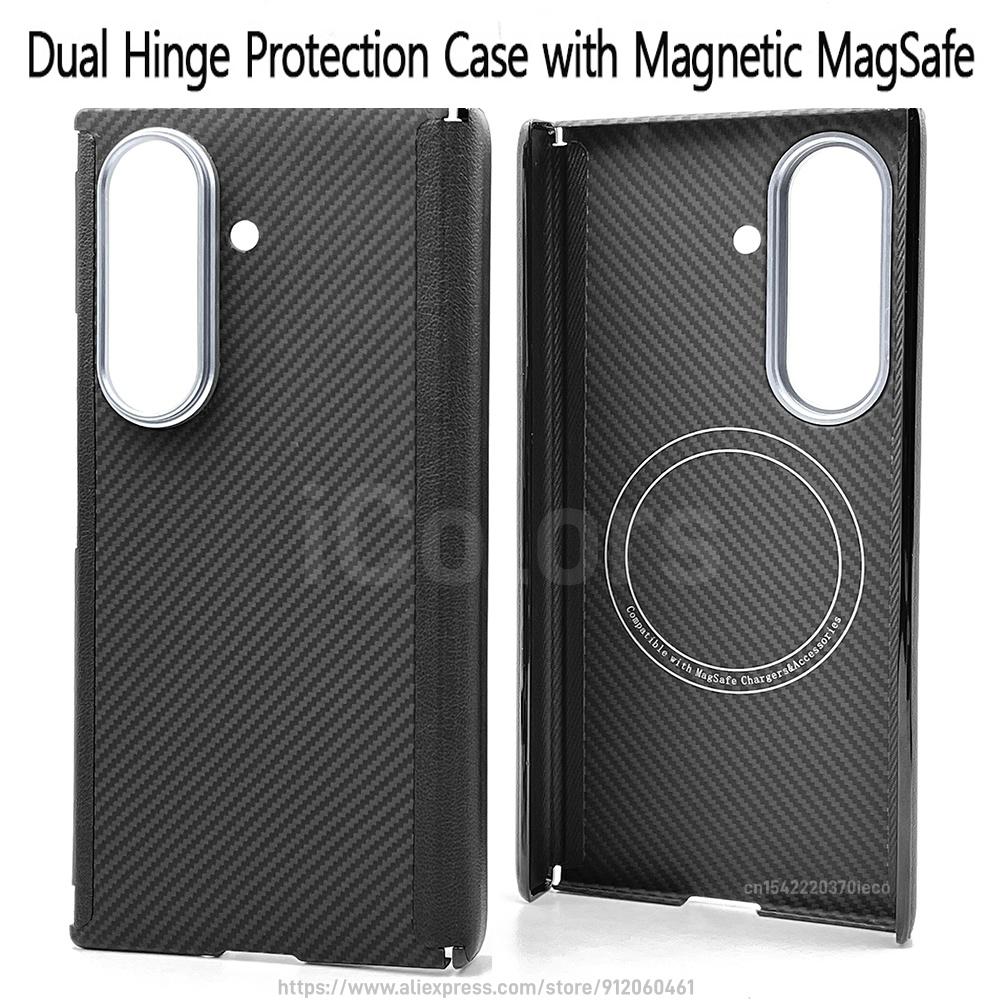 For Samsung Galaxy Z TriFold Kevlar Aramid Fiber Case Magnetic Magsafe Cover Ultra Slim Case Armor Protective Hard Cover