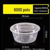 UOSO Large Round Transparent Disposable Food Container with Lid