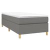 Maison Exclusive - Sommier à lattes de lit avec matelas Gris foncé 80x200 cm Tissu