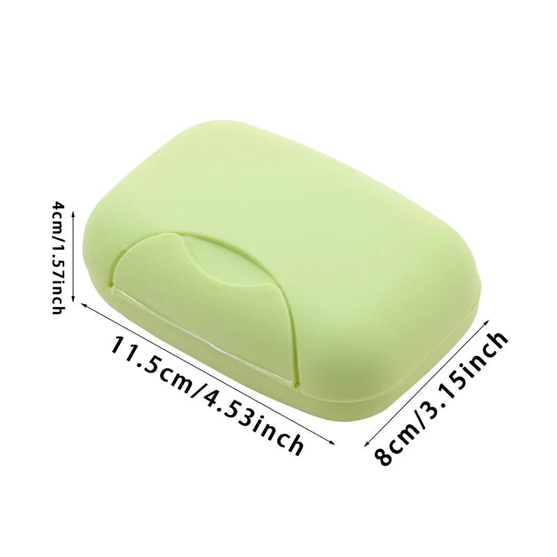 Portable Travel Soap Box Container Bathroom Acc Home Plastic Soap-Boxes with Cover Small/big Sizes Candy Color Soaps Dish Holder