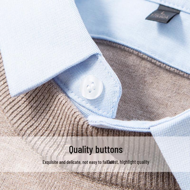 Hodo Men's Thickened Faux Two-Piece Knit Sweater