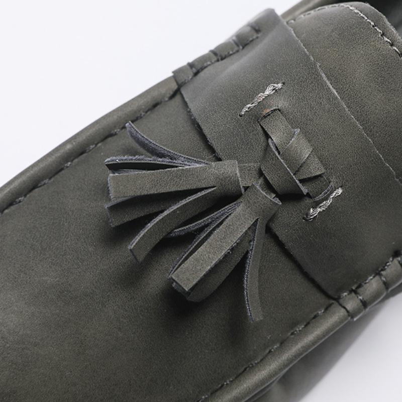 Fashion Shoes for Men 2024 New Classic Tassels Casual Shoes High-quality Suede Men's Leather Shoes Comfor Soft Sole Male's Loafers Flats