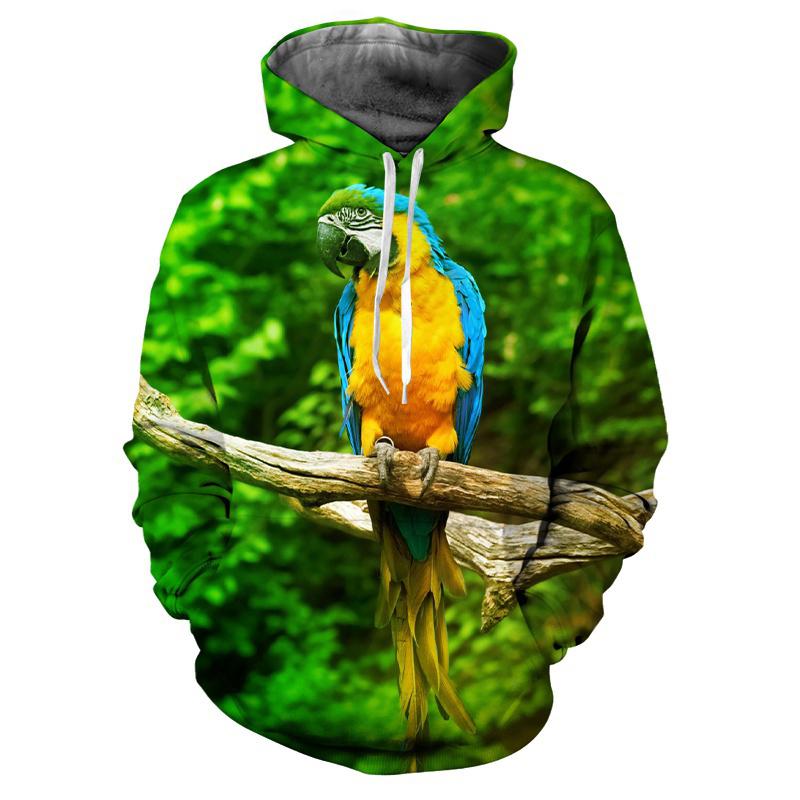 

Толстовки с капюшоном Parrot Bird 3D Print Мужская и женская мода Повседневная толстовка Y2K с капюшоном Оверсайз Уличная одежда Пуловеры Толстовки с капюшоном Детская одежда 4XL