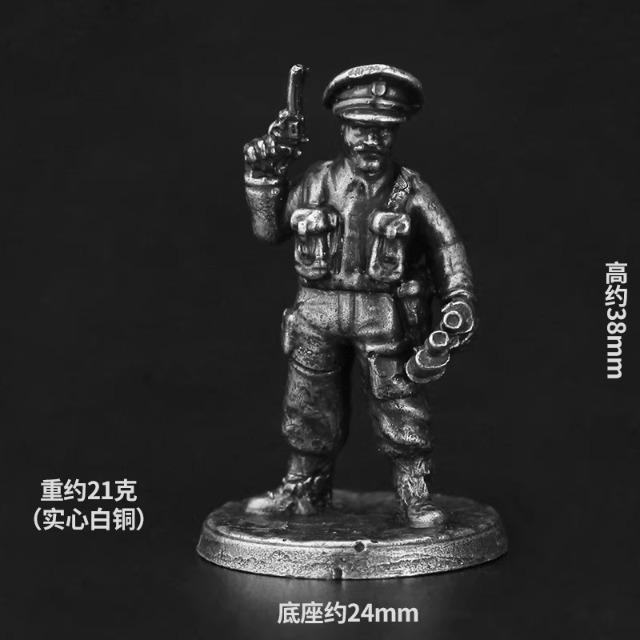 10pcs Metal WWII US Soldiers Miniatures - Vintage Military Figures for Wargaming, Collectibles & Tabletop Games