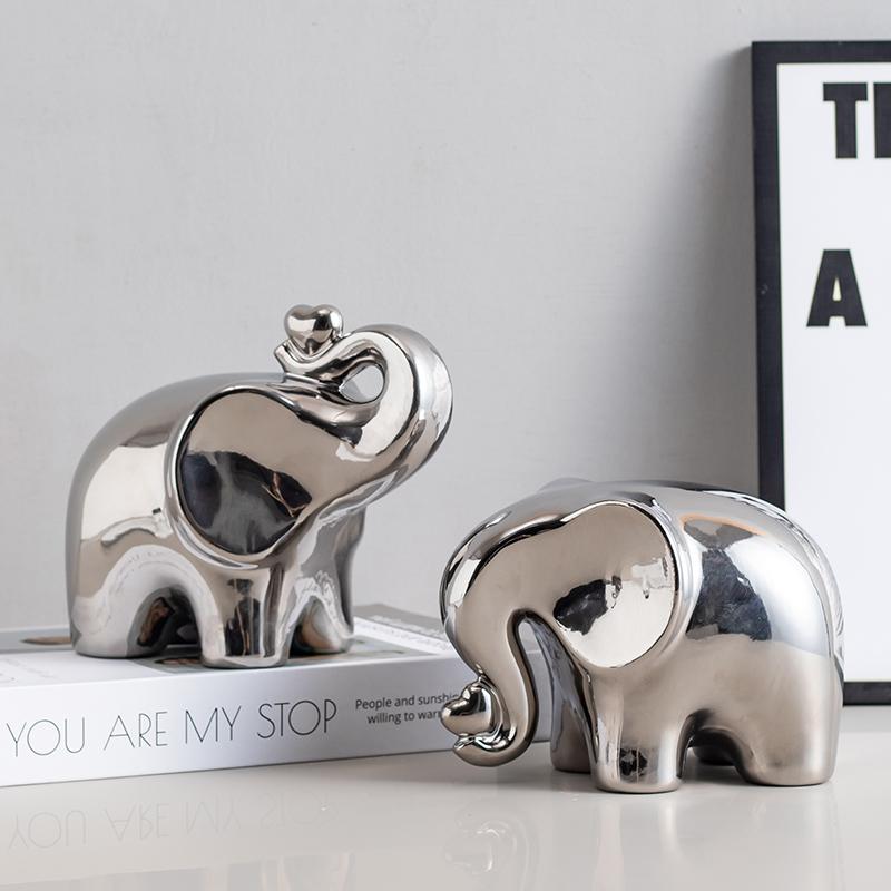 Cartoon Elephant Figurine Boho Home Decor Ornament Living Room Wine Cabinet DesktopTV cabinet Home
