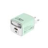 65W GaN Fast Charger with USB, PD, Type-C Retractable Cable, Multi-Port EU/UK Plug.