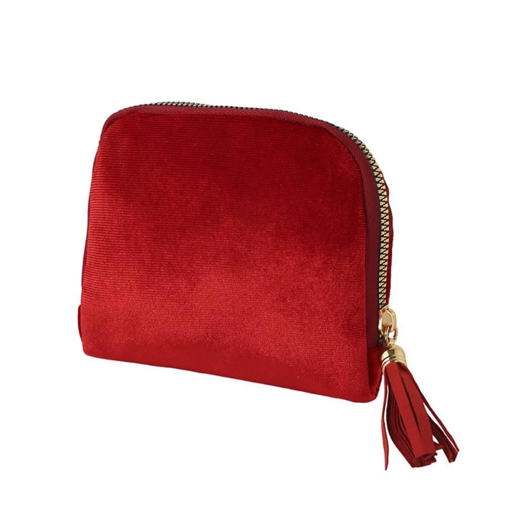 Portable Jewelry Storage Bag Anti-Scratch Women s Wallet Durable Travel Jewelry Case  Home Storage красный