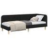 Corner Bed Frame Black 80 X 200 Cm Fabric