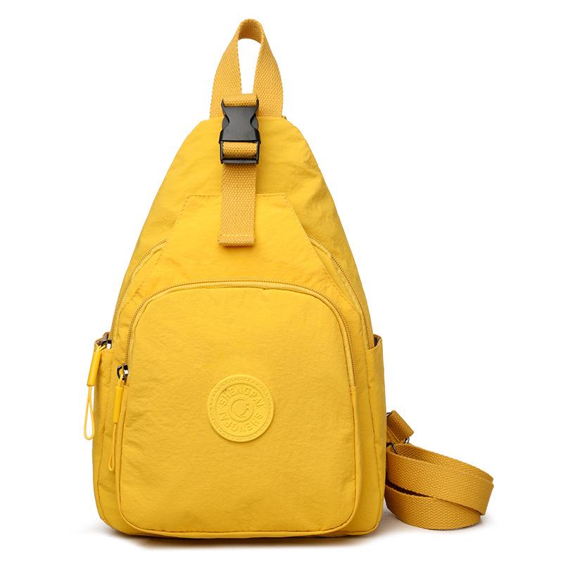 

Рюкзак двойного назначения, женская однотонная сумка через плечо, нагрудная сумка, дорожная сумка для отдыха на природе жёлтый