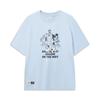 Versatile Loose Cool Skin-Friendly Comfortable Short Sleeve T-Shirt Men Tops Sky-Blue AHSW305-3