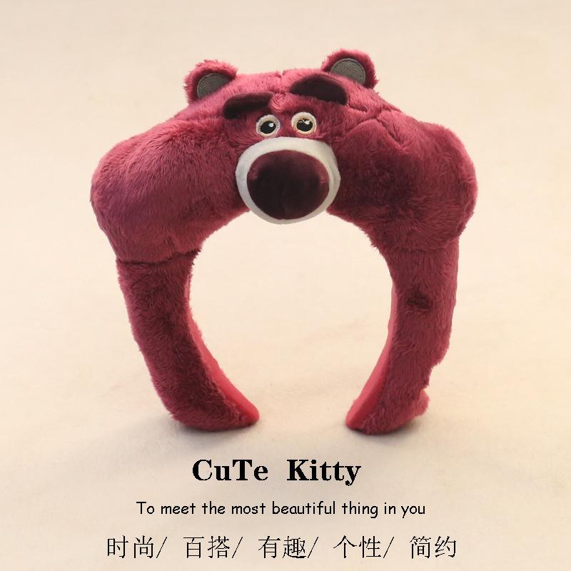 Cartoon Lotso Judy Pooh Bear Figures Cute Hair Hoop Headwear Women'S Wash Face Hoop Party Surprise Hair Accessories Gifts