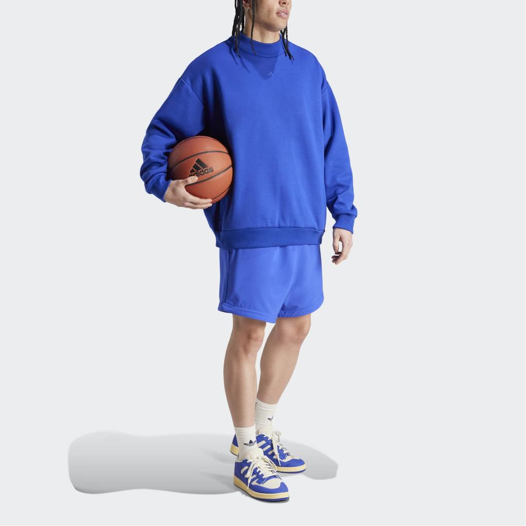 Adidas 2024 Collection Chapter 02 Solid Color Sports Zippered Side Pocket Basketball Pants Unisex Bottoms Bright-Blue IW1626