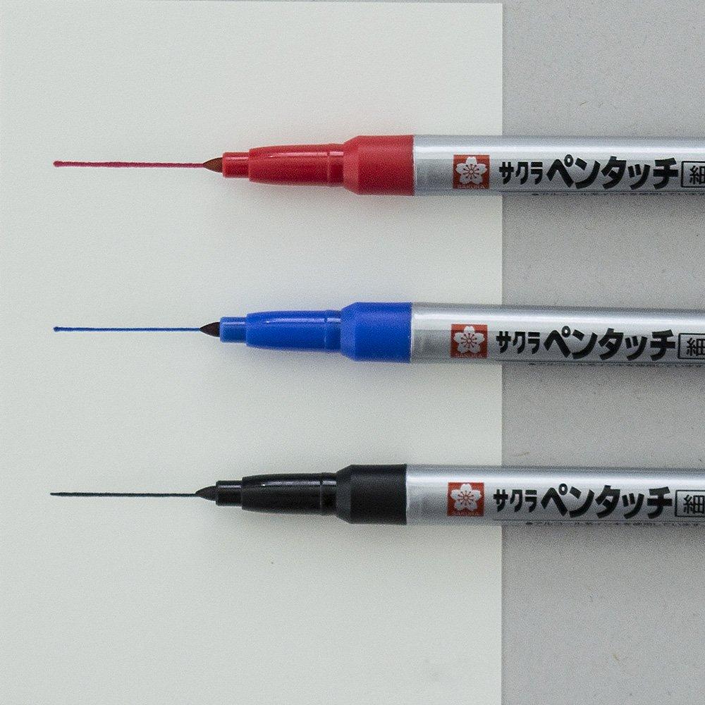 Sakura Pen Fine 10 Pens Cray-Pas Oil-Based Pen, Touch, Point, PPKE#19-10P, Red,