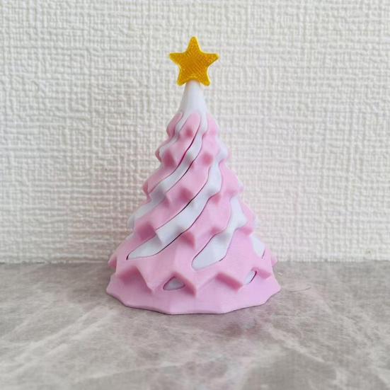 3D Printed Spiral Christmas Tree Toy Impossible Passthrough Sculpture Vortex Thread Illusion Stress Relief Kids Adults Mini Spiral Cone Fidget Toy
