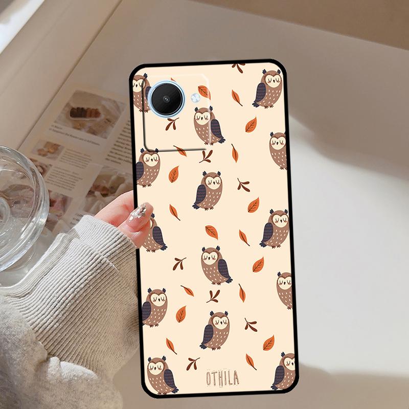 

Owl Pattern For Realme 13 12 10 11 14 Pro Plus GT 6T 6 5 GT7 Pro C61 C55 C53 C51 C21Y C25S C75 C67 Case Realme GT7 Pro