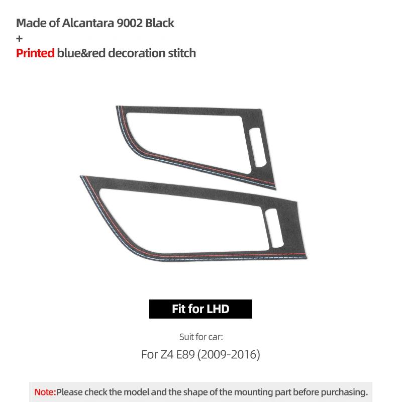 For BMW Z4 E89 2009-2016 Made of Alcantara Dashboard Side Air Vent Outlet Trim Frame Sticker Car Interior Tuning Accessories