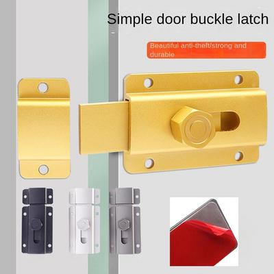 Creative Aluminum Alloy Door Latch Anti-theft Hardware Door Lock Buckle Durable Door Hasps Lock Cabinet