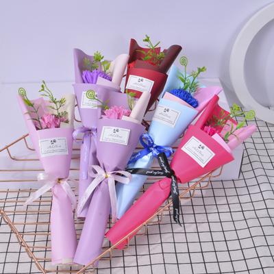Mini Ramo de Rosas Artificiales Pétalos de Flores de Jabón Hechos a Mano Decoración Regalo Romántico para el Día de San Valentín Cumpleaños para Mujeres Madre Esposa Novia