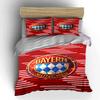 Bayern Múnich Conjunto Rayas Rojas Ropa de Cama Funda Nórdica Juego de Funda Nórdica Fundas de Almohada Decoración del Hogar (1 * Funda de edredón 2 * Fundas de almohada, sin relleno de edredón)