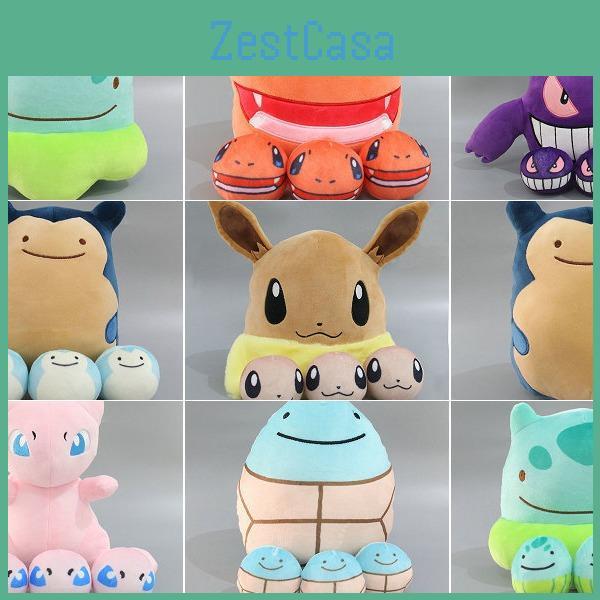 Pillow Split Pikachu Plush Charmander Squirtle Bulbasaur Gift Decoration