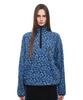 TOOMUCHTAX Leopard Fleece Half-Zip Blue