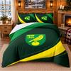 Printed 3Pcs Bedding Set Norwich City Football Pattern Bed Sheet Pillowcase For Bedroom Decor