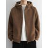 Men's Double-Sided Coral Fleece Hooded Jacket - Autumn/Winter 2025 Style, Thickened and Warm for Outdoor Casual Wear