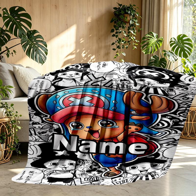 Custom Name Personalized One Piece Print Blanket, Home Decor, Bedroom, Sofa, Camping, Couch, Gifts for Birthday Christmas