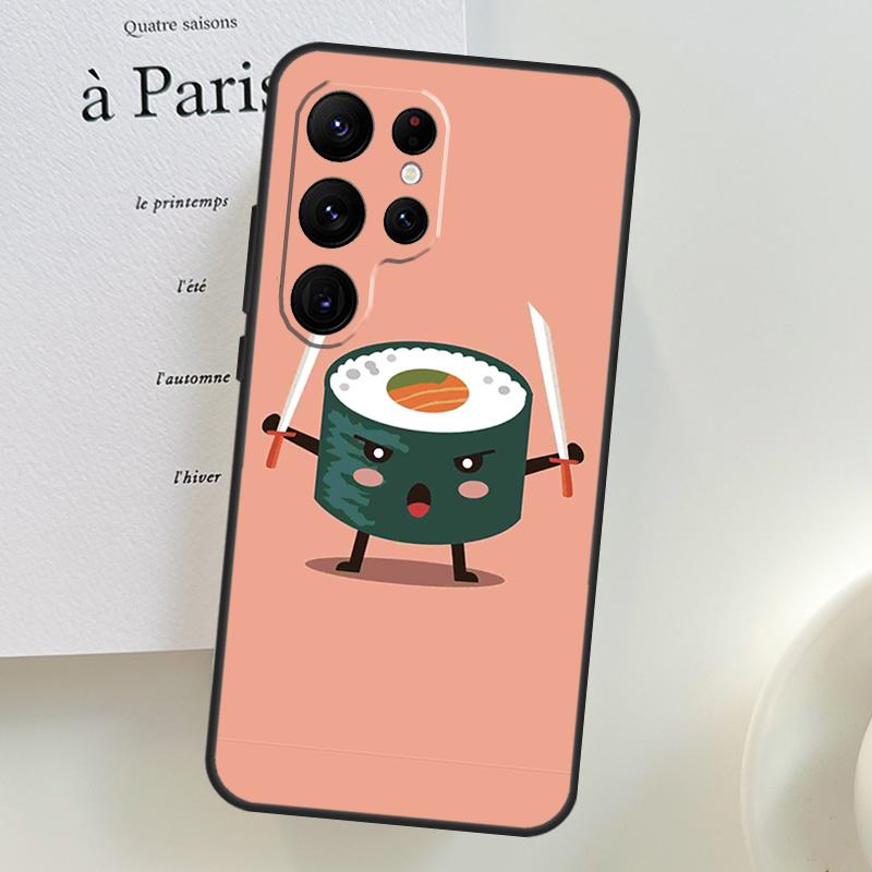 Japanische Sushi Lebensmittelhülle Für Samsung Galaxy S26 Ultra S25 S24 S22 S21 S23 Ultra Plus S10 S20 S25 FE Handyhülle