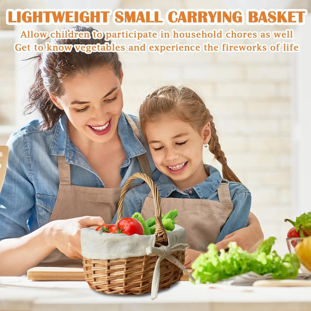 Hand-held Basket  Cloth  Rattan Weaving  Flower Basket Flower Basket Handicraft Basket