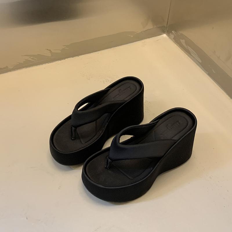 Summer Flip Flop Clip Toe Platform Wedges Heel Women Slippers Shoes Beach Vacation Ladies Slides Shoes