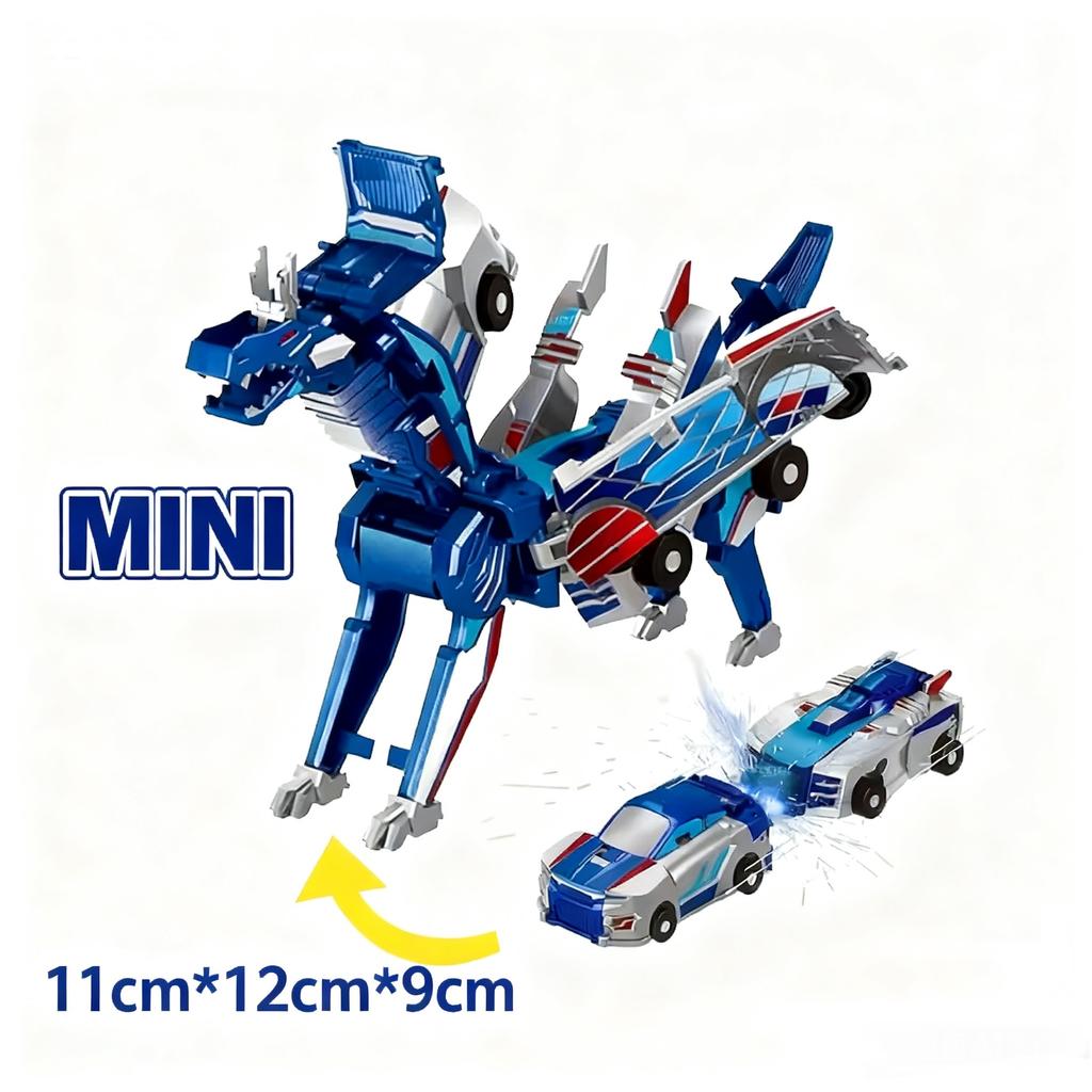 Non-Toxic Car God Quick Transformation Toy Dinosaur Flying Dragon Combination Pegasus Unicorn Magnetic Collision Transformation Fun Toy
