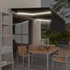 VidaXL Manual Retractable Awning with Awning and LED 4.5x3 M Anthracite 3069444