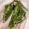 100% Silk Floral Print Scarf Women - Vintage Cute Chic Neck Wrap 53x53cm Lightweight Accessory