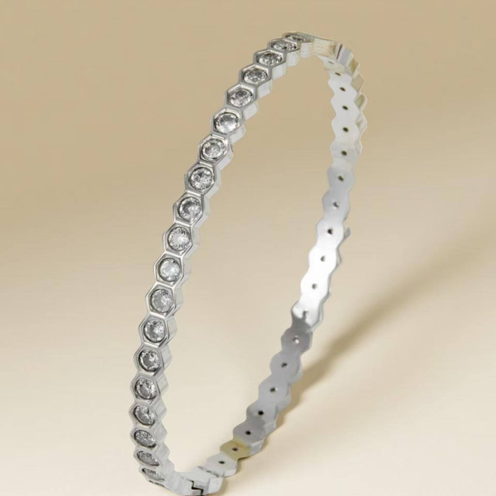 Hexagonal Rhombus Honeycomb Design Niche High-end Bracelet