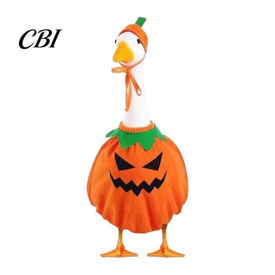 Christmas Porch Goose Outfit Halloween Ghost Outfit, Apparel, Festive Costume Outdoor Holiday Decor for 23 Inch Statue, Garden Yard Lawn Decoration