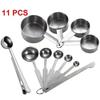 Stackable Stainless Steel Measuring Spoons Cup Set Multi-Use for Coffee Powder/Spice Practical Baking Measure Scoop Kitchen Tool