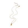 Stainless Steel Nauticals Necklace With Intricate Shell Designs and Rhinestones Decorations for Everyday Stacking