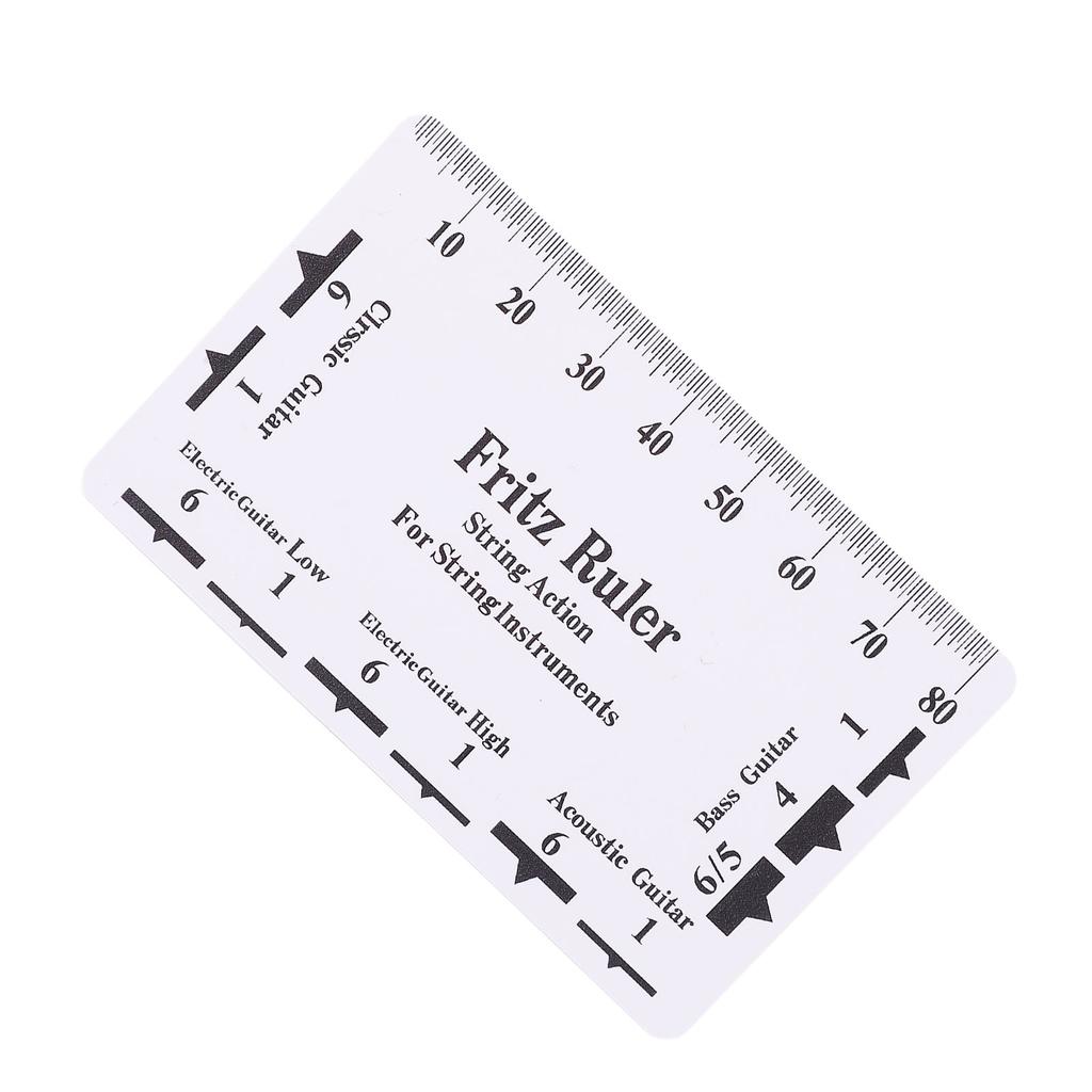 String Action Gauge Ruler Guitar Bass Plastic Luthier Height Measuring Set Up Tool