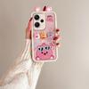 KEYSION Cute Ear 3D Cartoon Case for Redmi Note 13 Pro+ 5G with Bracelet Silicone Shockproof Phone Cover for Redmi Note 13 Pro+ 5G