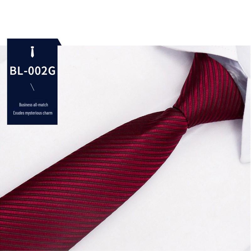 Men's Easy Pull Blue Striped Business Tie