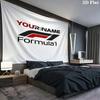 F1 Gear Custom Name Wall Tapestry Aesthetic Wall Hanging Printed Fabric Blanket Decorative Tapestries For Bedroom Living Room Home Decor