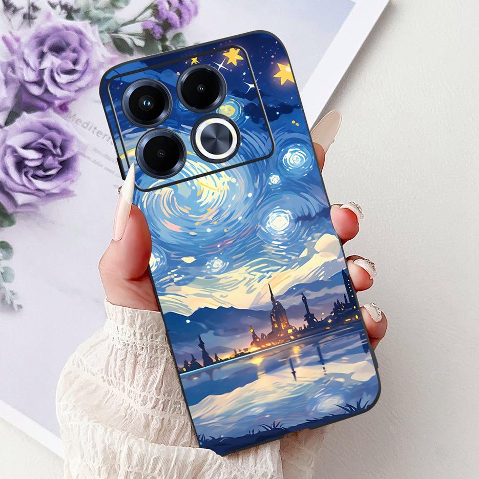 For Infinix Note 40 5G Case X6852 New Luxury Painted Cover Soft Silicone Phone Case For Infinix Note 40 Pro Plus Note40 4G Shell