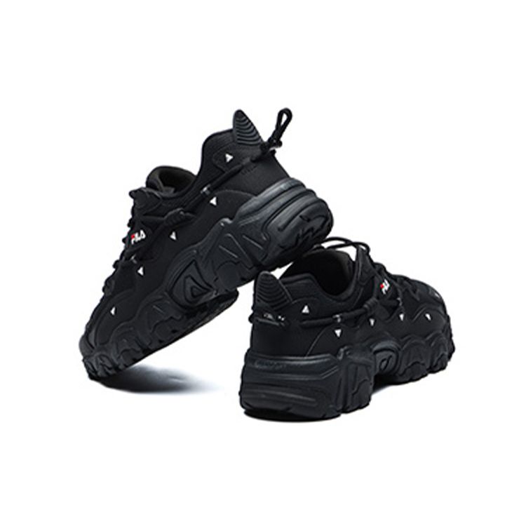 FILA Cat Paw 2.0 Sports Fashion Comfortable Fabric Synthetic Leather Low-Top Casual Running Shoes Eighth Generation Women sneaker Black F12W134108FBK