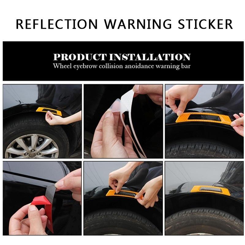 Warning Car Reflective Strip Security Tag Car Door Bumper Sticker Anti-collision Safety Mark Auto Side Anti-scratch