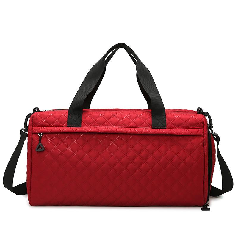 Dry and Wet Separation Sports and Fitness Bags for Going Out Large Capacity Diamond Casual Hand-held Travel Bags Can Be Put on The Lever and Shoe Bin